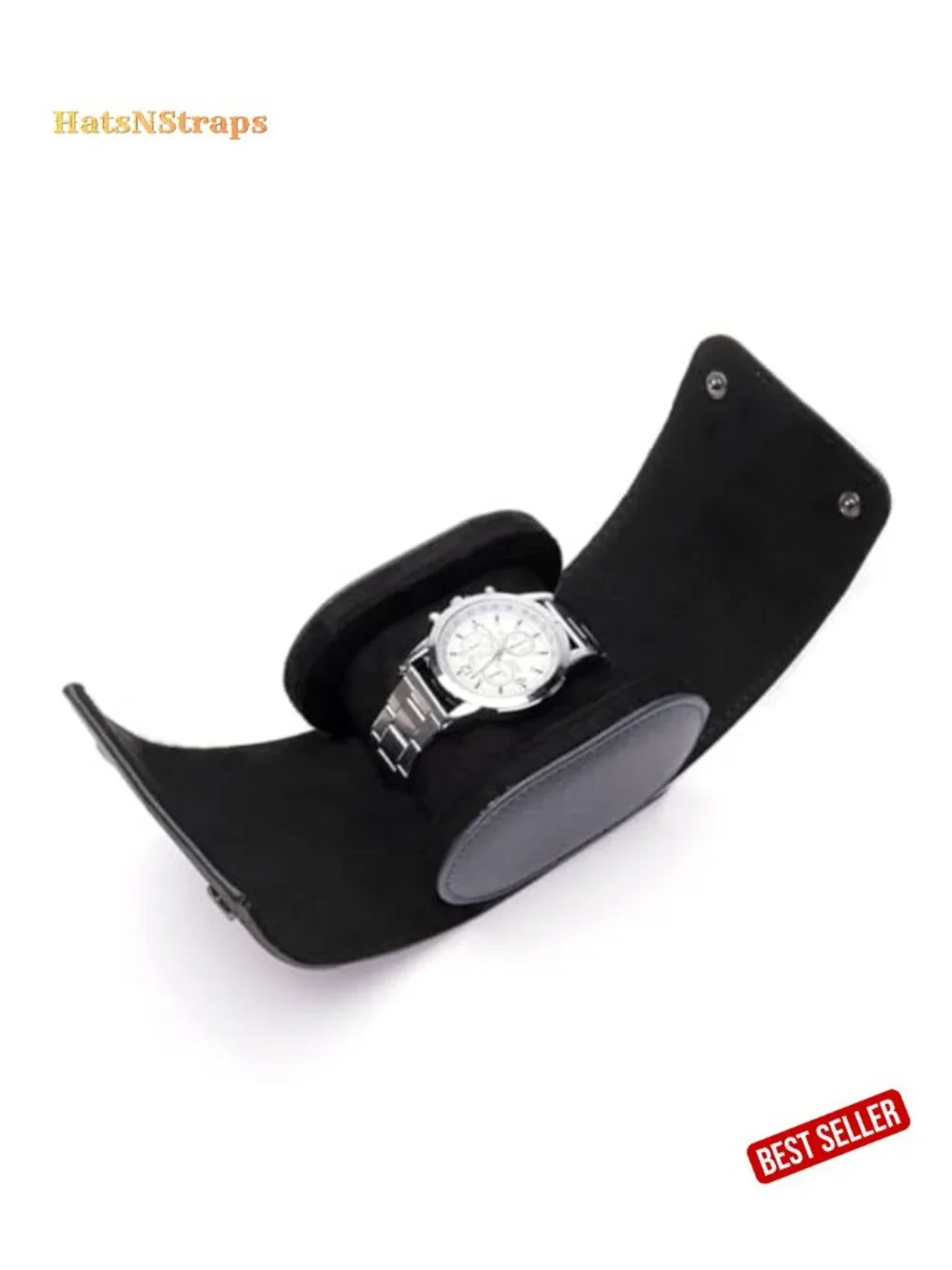 PU Leather Travel Watch Case with Removable Pillow